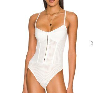 Free People "Night Rhythm Corset" body suit top Size L